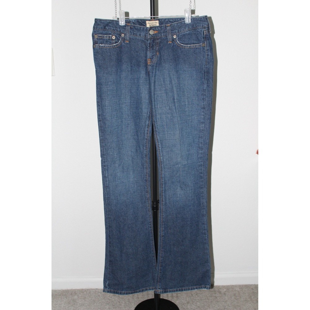 VTG Abercrombie & Fitch Low Rise Bootcut Jeans Blue 100% Cotton 0R